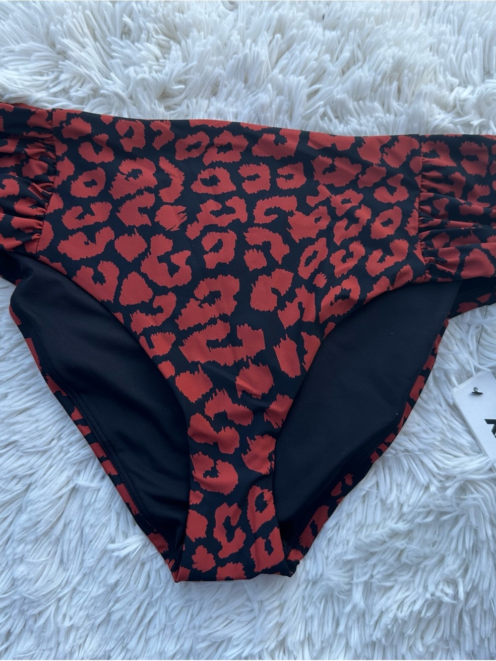 DKNY Brown Leopard Print Bikini Bottoms size small - Picture 1 of 6